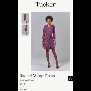 rachel wrap dress in rustic wallflower NWT